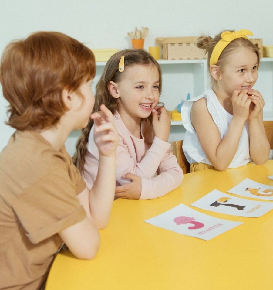 Children receiving therapy and developmental care at TalkHear